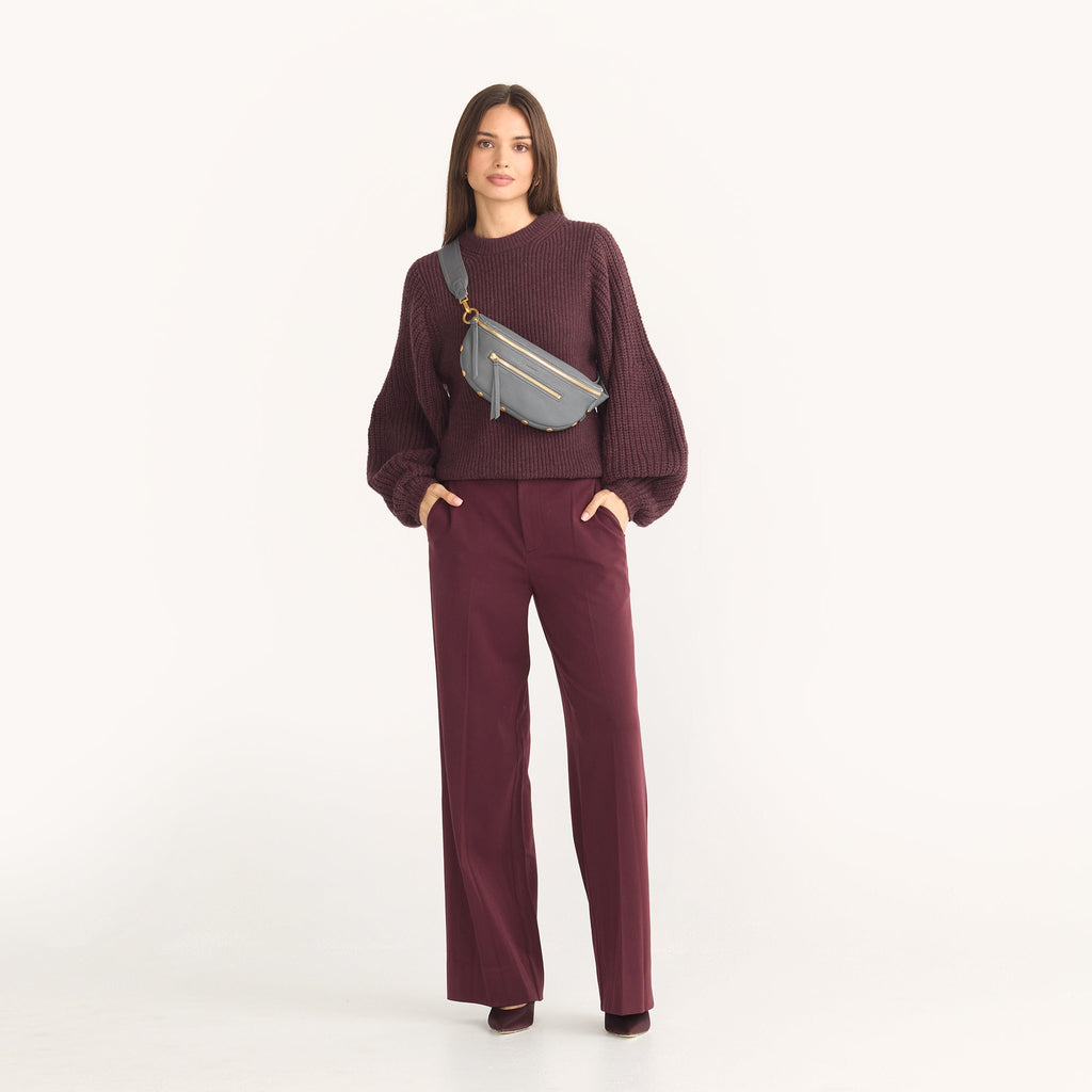 Charles Crossbody | Sonnet Grey/Brushed Gold | Med