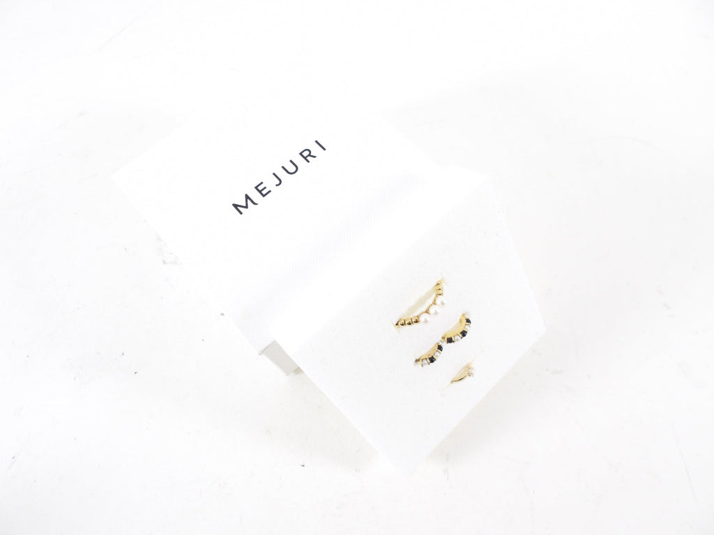 Mejuri Sterling Gold Vermeil 4pc Ring / Earrings Set