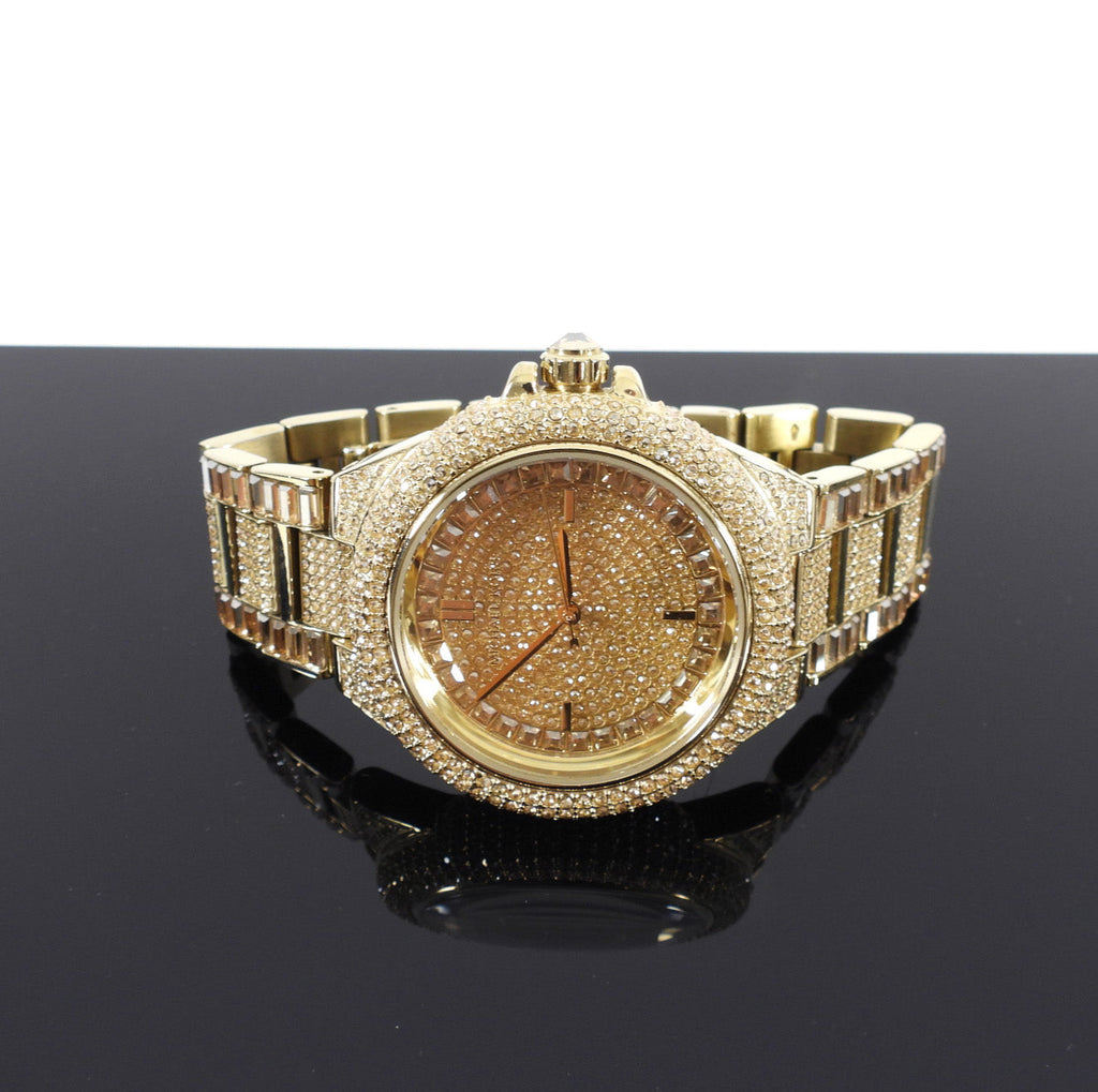 Michael Kors Goldtone Camille Strass 43mm Watch