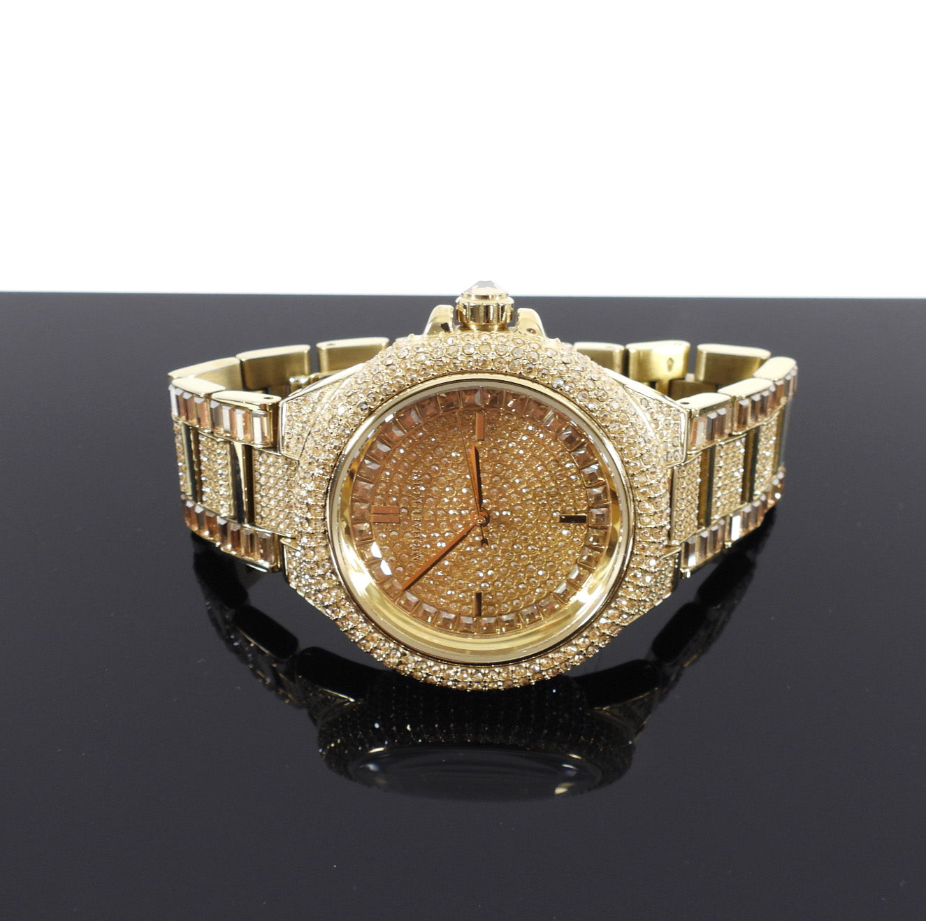 Michael Kors Goldtone Camille Strass 43mm Watch