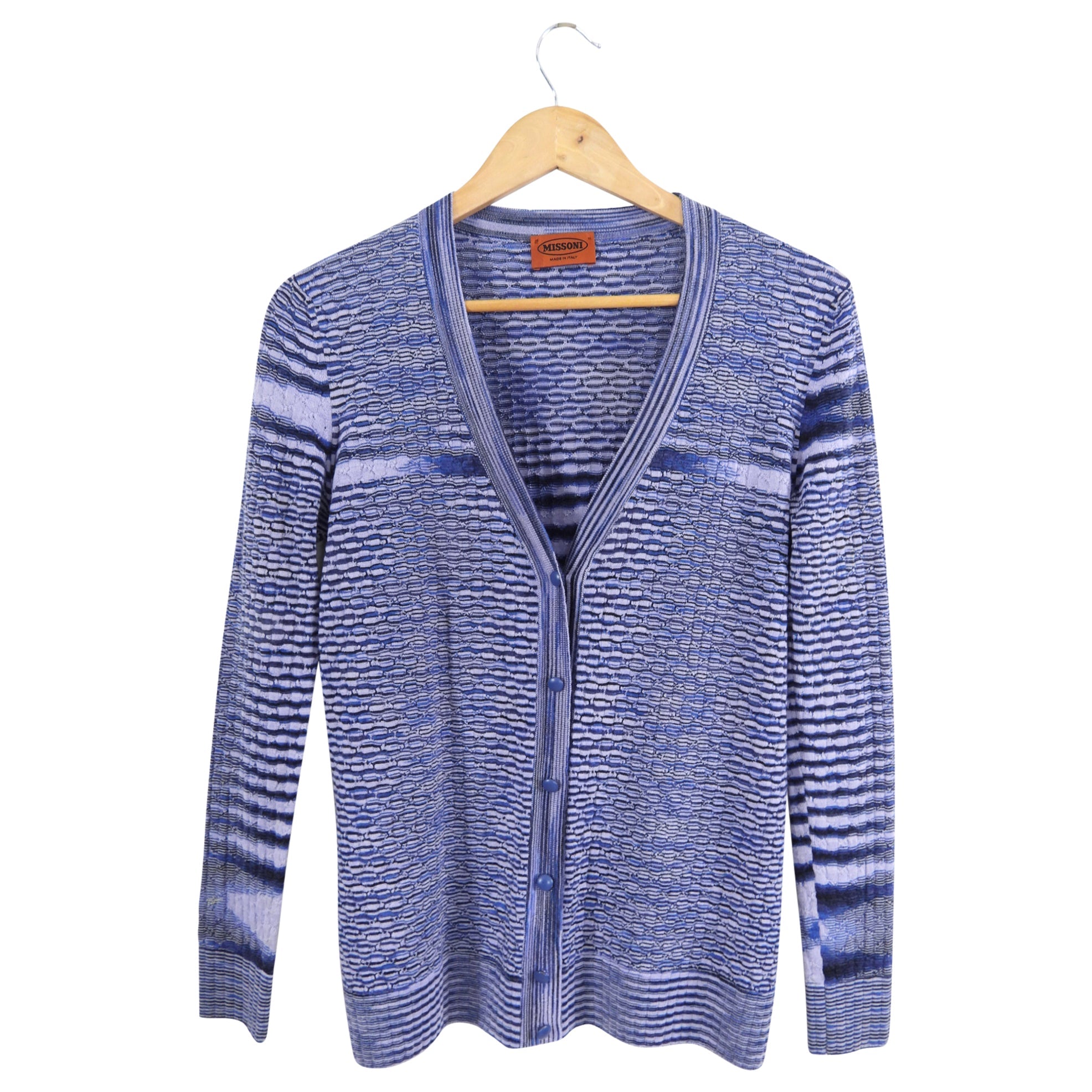 Missoni Purple Knit igan Sweater - IT40 / S