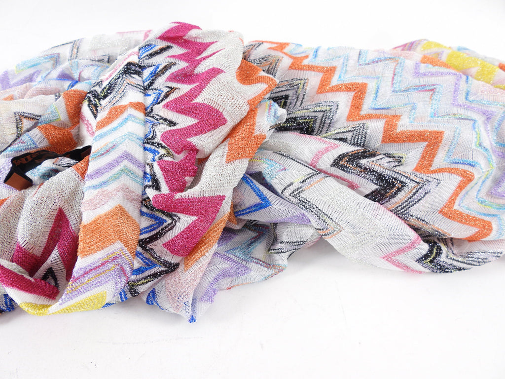 Missoni Zig Zag Multicolour Fine Knit Wide Leg Pants - S (4/6)