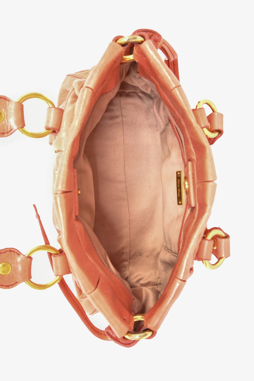 Miu Miu Pink Leather Mini Top Handle with Strap
