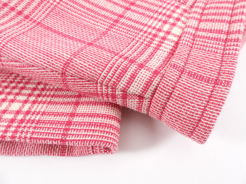 Miu Miu Cherry Pink Check Midi Pencil Skirt - USA 2 / XS