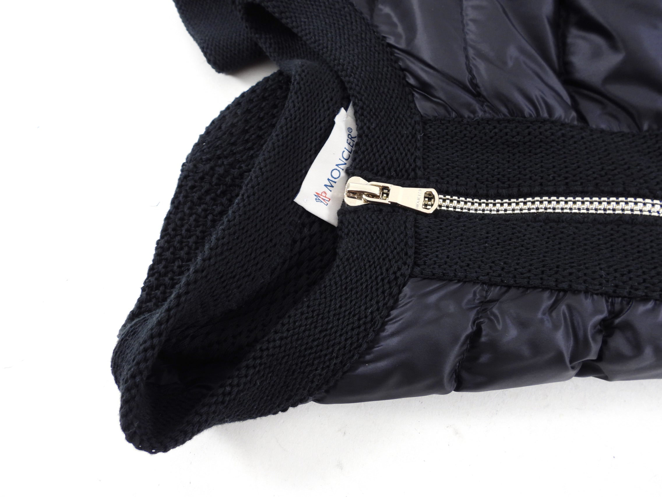 Moncler Down Quilt Padded Combo Knit igan Sweater - S/M - US 4/6