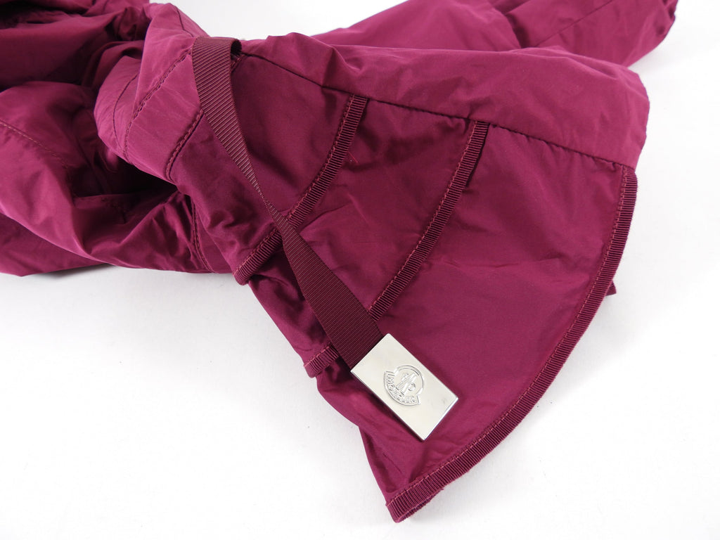 Moncler Gazonette Magenta Light Spring Hooded Ruffle Jacket - XS / 2