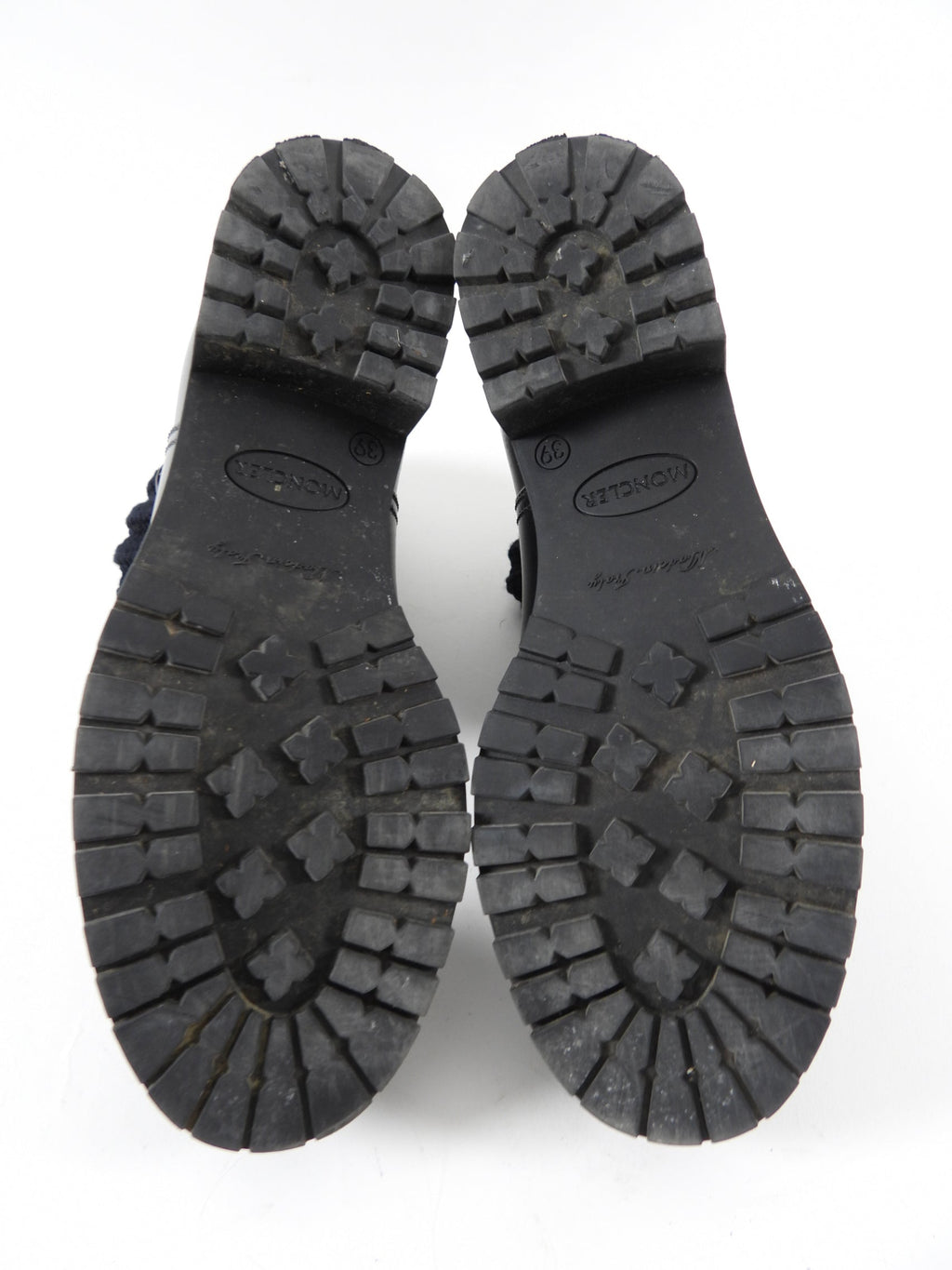 Moncler Black Rubber Rain Boot with Knit Tops - 8