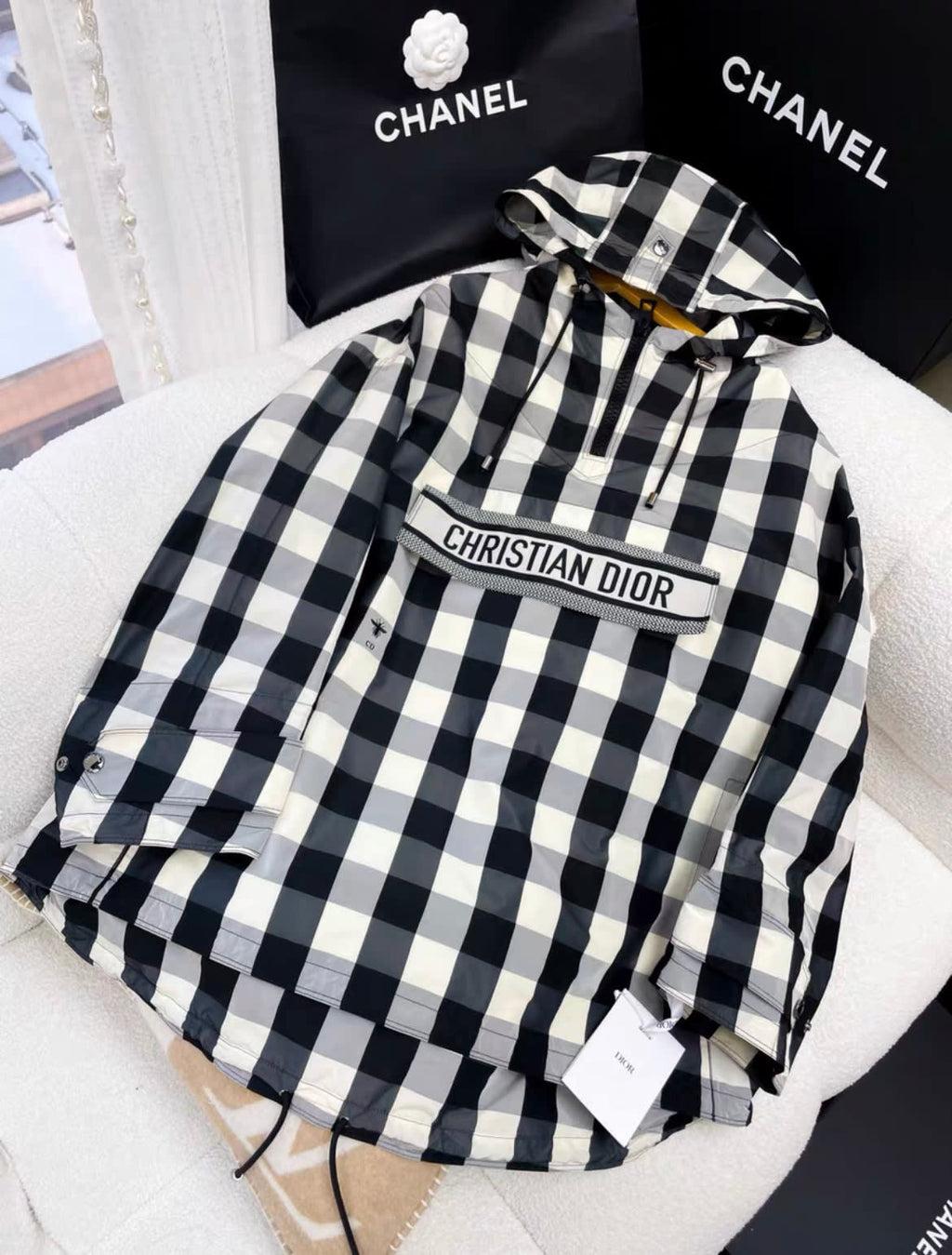 Dior 23 black and white plaid jackets