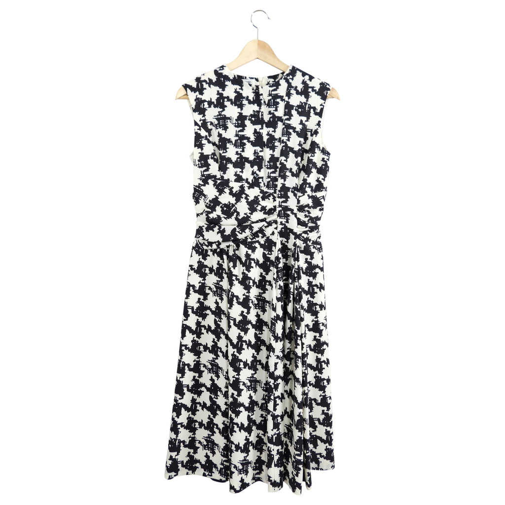 Moschino Ivory and Black Wool Houndstooth Sleeveless Dress - XS (2/4)