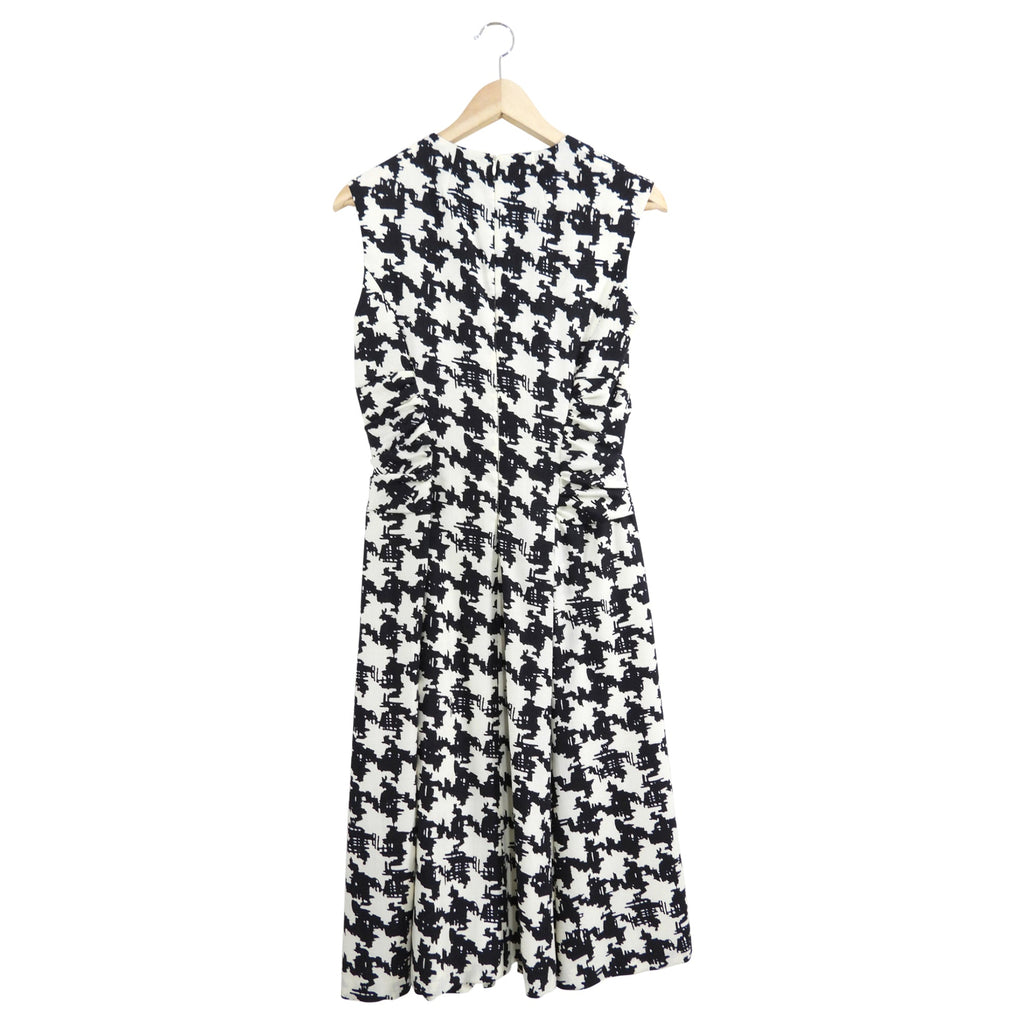 Moschino Ivory and Black Wool Houndstooth Sleeveless Dress - XS (2/4)
