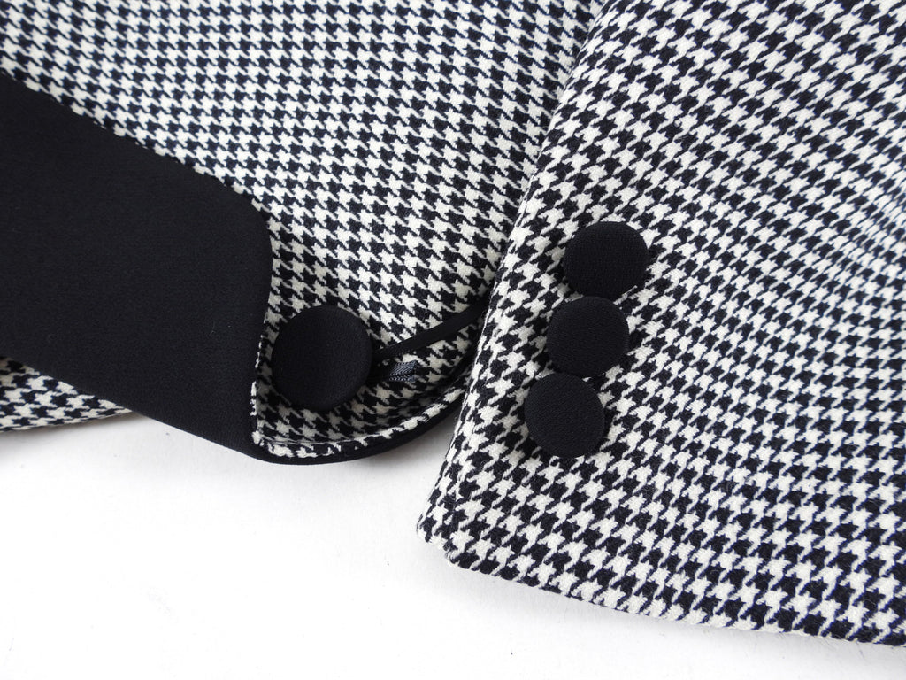 Moschino Boutique Houndstooth Wool Pants Suit - IT40 / USA 4