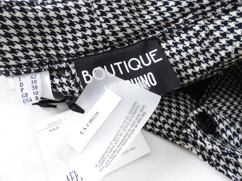 Moschino Boutique Houndstooth Wool Pants Suit - IT40 / USA 4