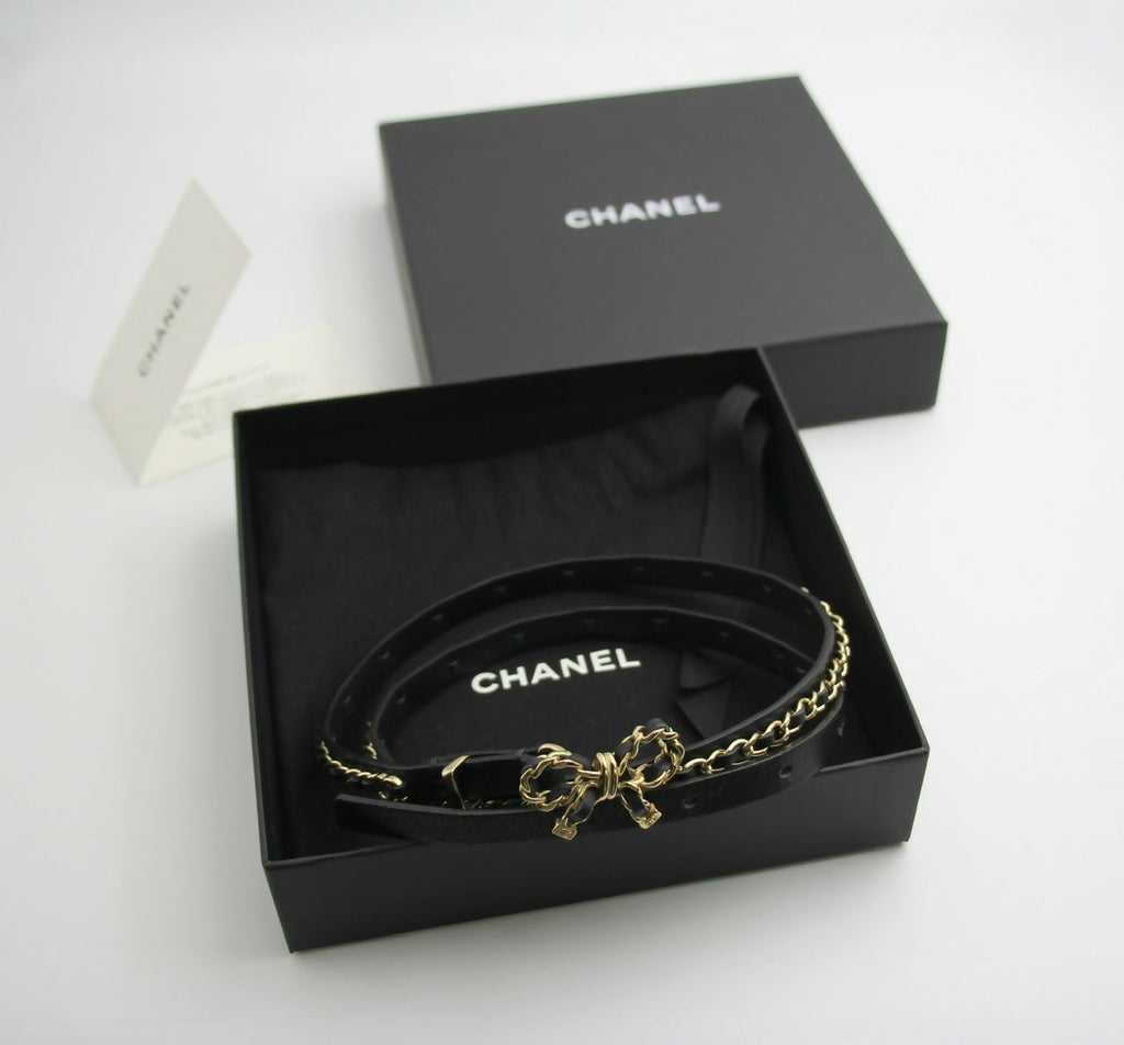 Chanel 2022 Genuine Leather Bow Belt