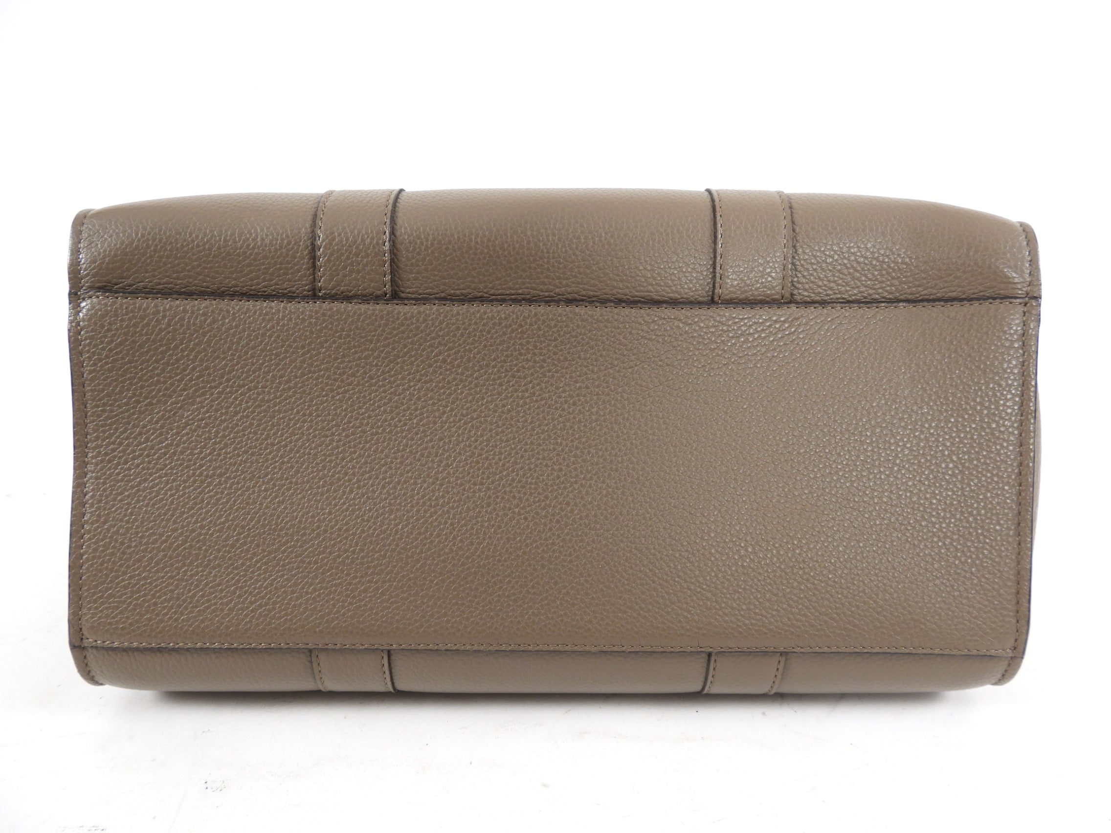 Mulberry Taupe Grained Leather Bayswater Bag With Strap