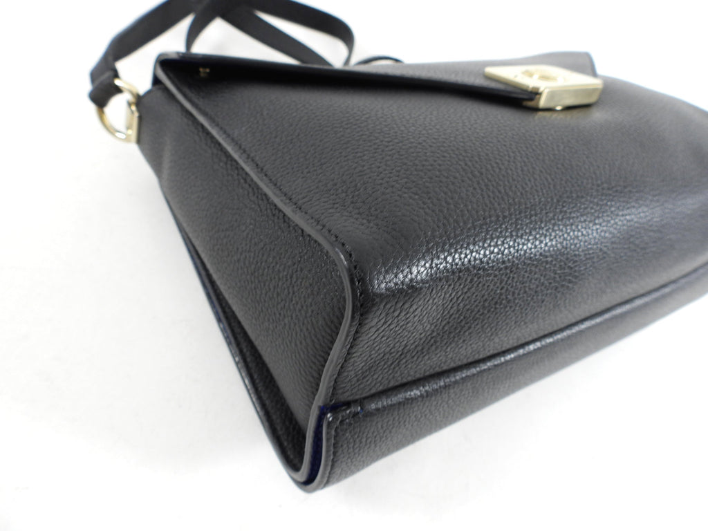 Mulberry Delphie Reversible Black and Cobalt Blue Crossbody Bag