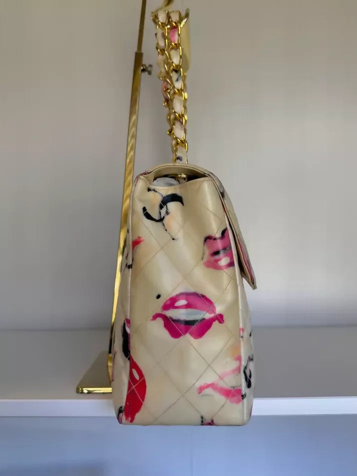 Chanel Vintage 1994 Jumbo Lips & Kisses Flap Bag