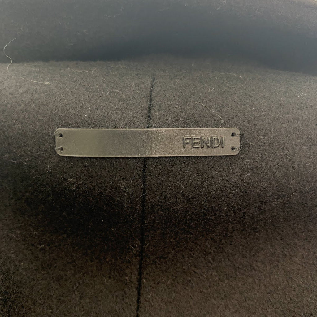 Fendi Wool/Rayon Frill Coat Semi-Long Coat