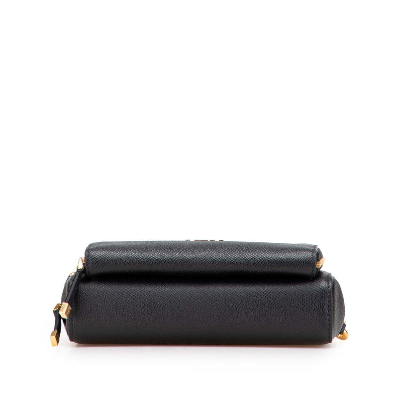 Dior Caro Double Pouch Calfskin 2way Shoulder Bag