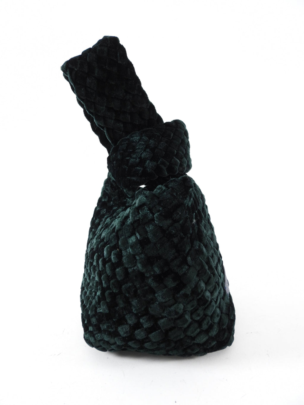 Naghedi Dark Green Velour Kyoto Velvet Mini Bag