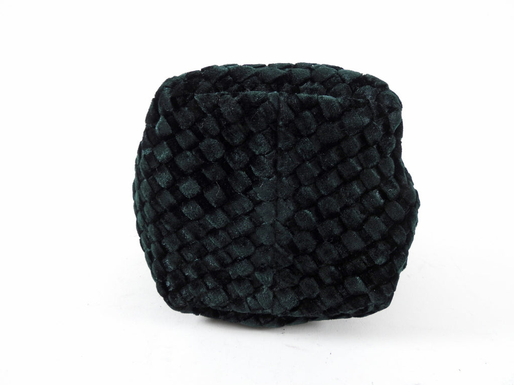Naghedi Dark Green Velour Kyoto Velvet Mini Bag