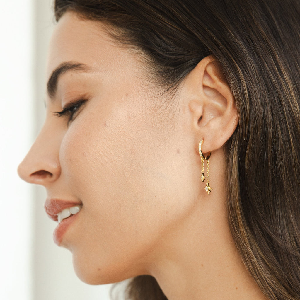 Nala Star Crystal Drop Earrings