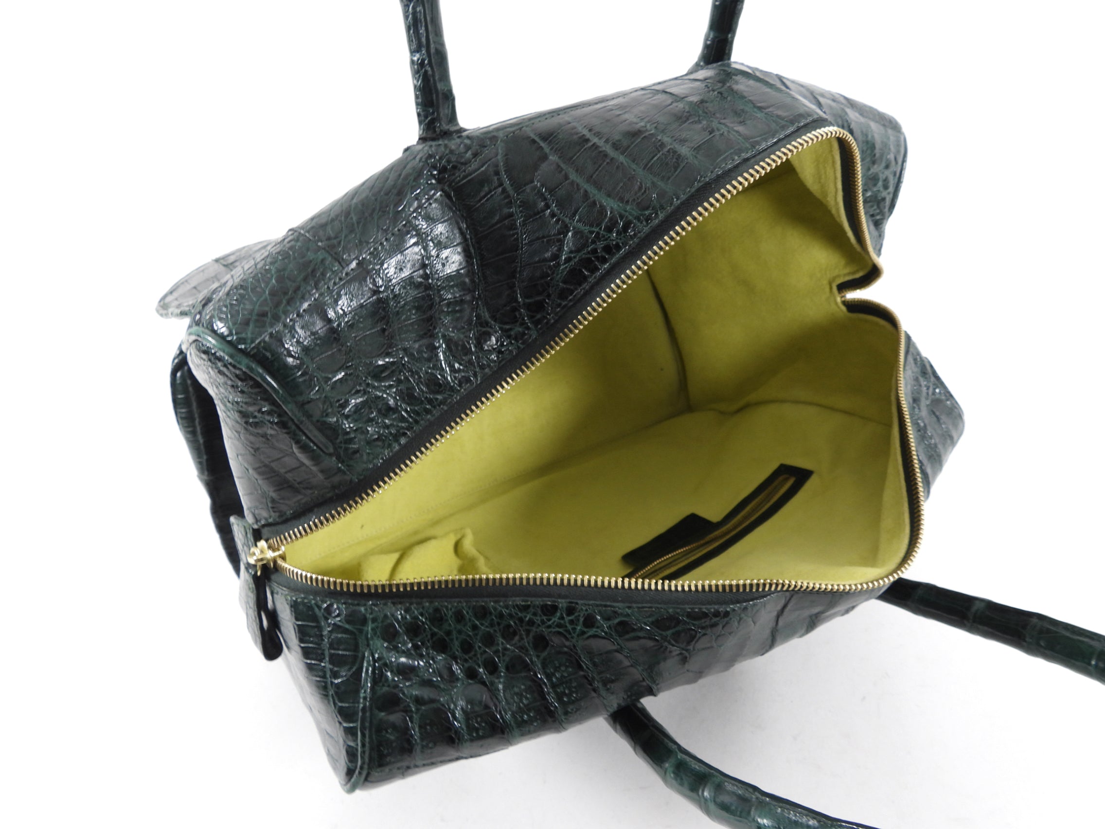 Nancy Gonzalez Dark Green Crocodile Bag