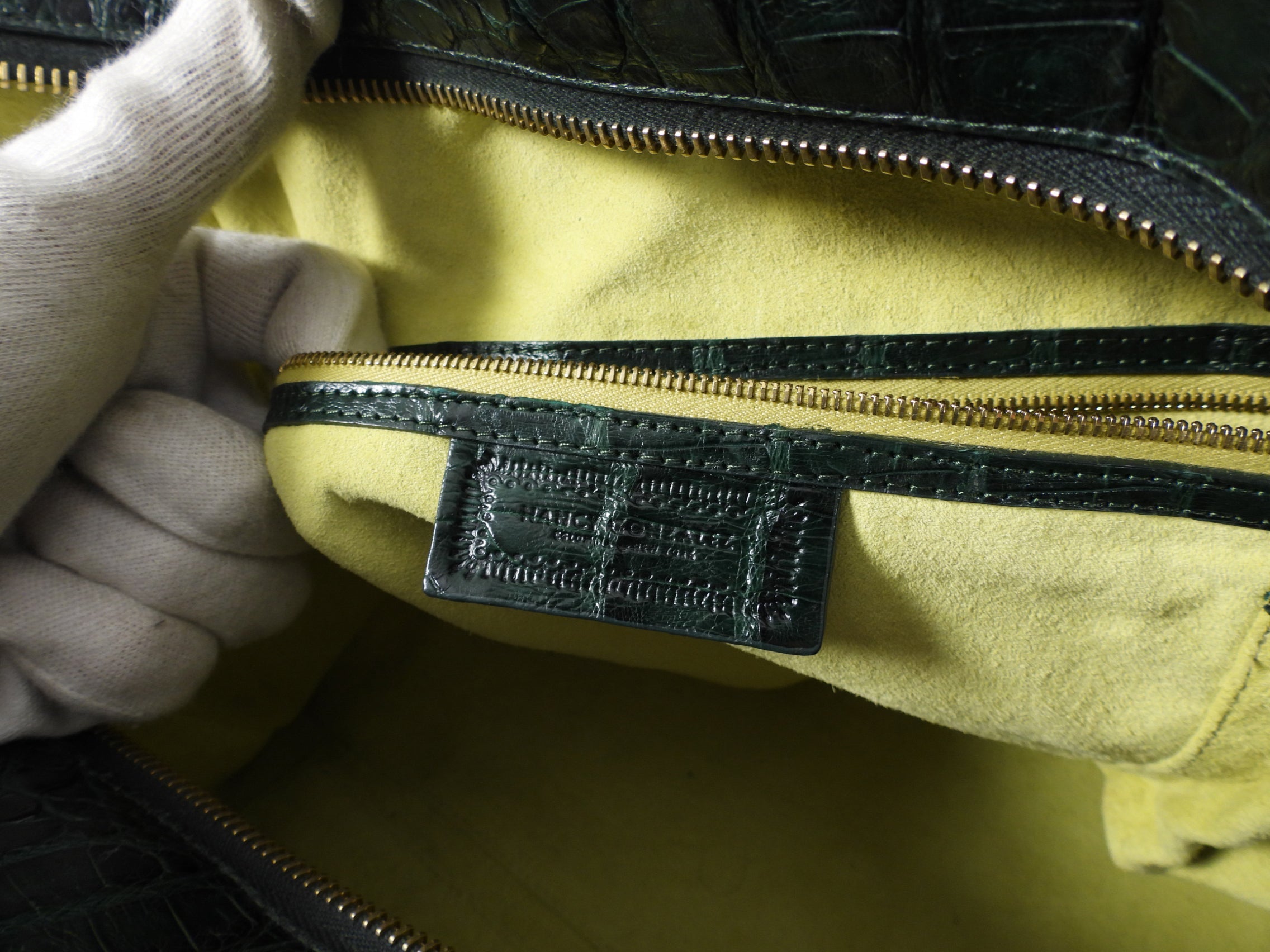 Nancy Gonzalez Dark Green Crocodile Bag