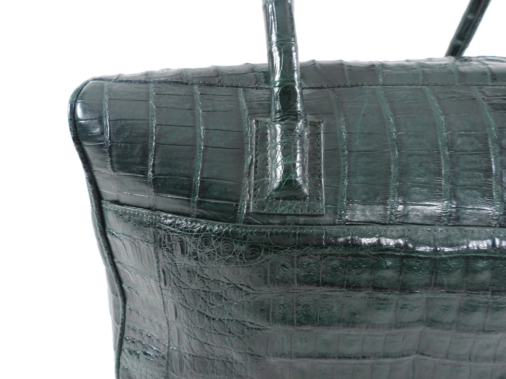Nancy Gonzalez Dark Green Crocodile Bag