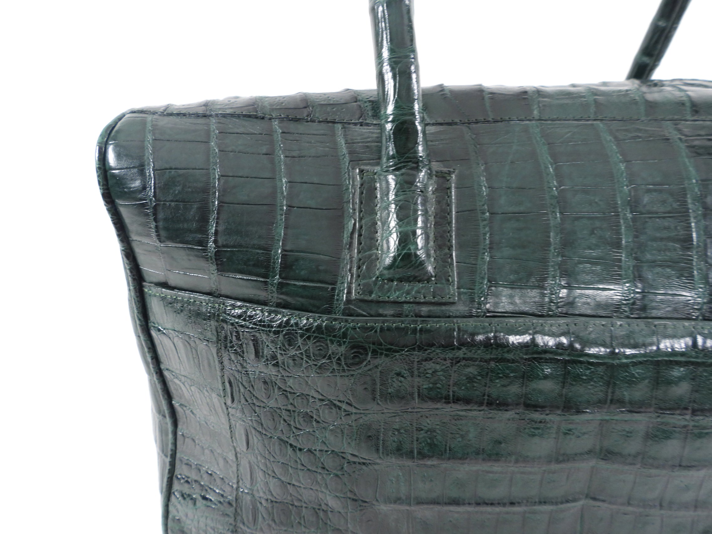 Nancy Gonzalez Dark Green Crocodile Bag