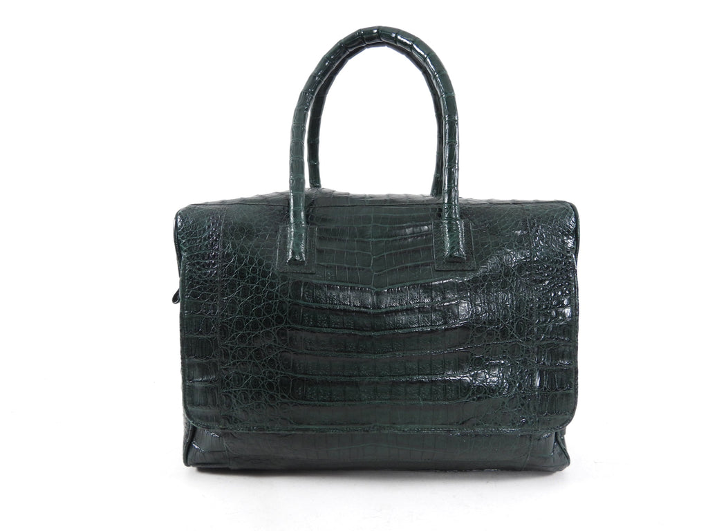 Nancy Gonzalez Dark Green Crocodile Bag