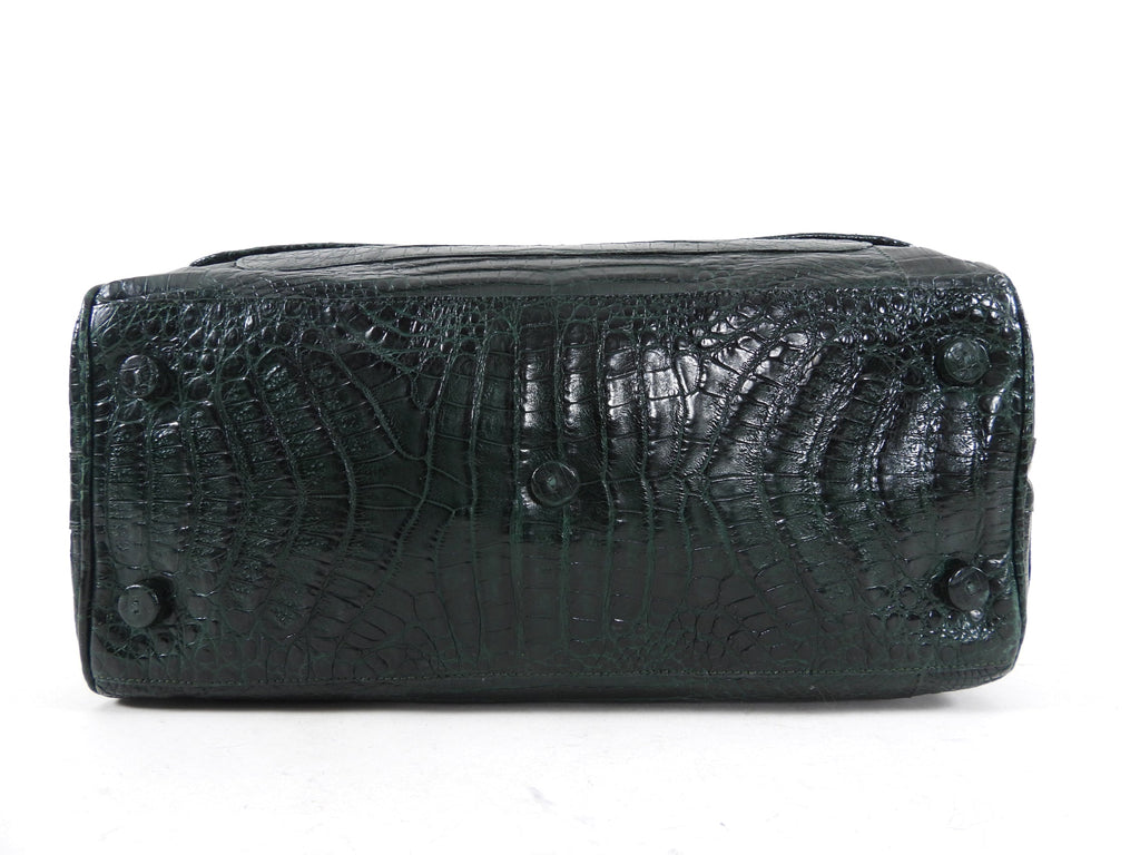 Nancy Gonzalez Dark Green Crocodile Bag
