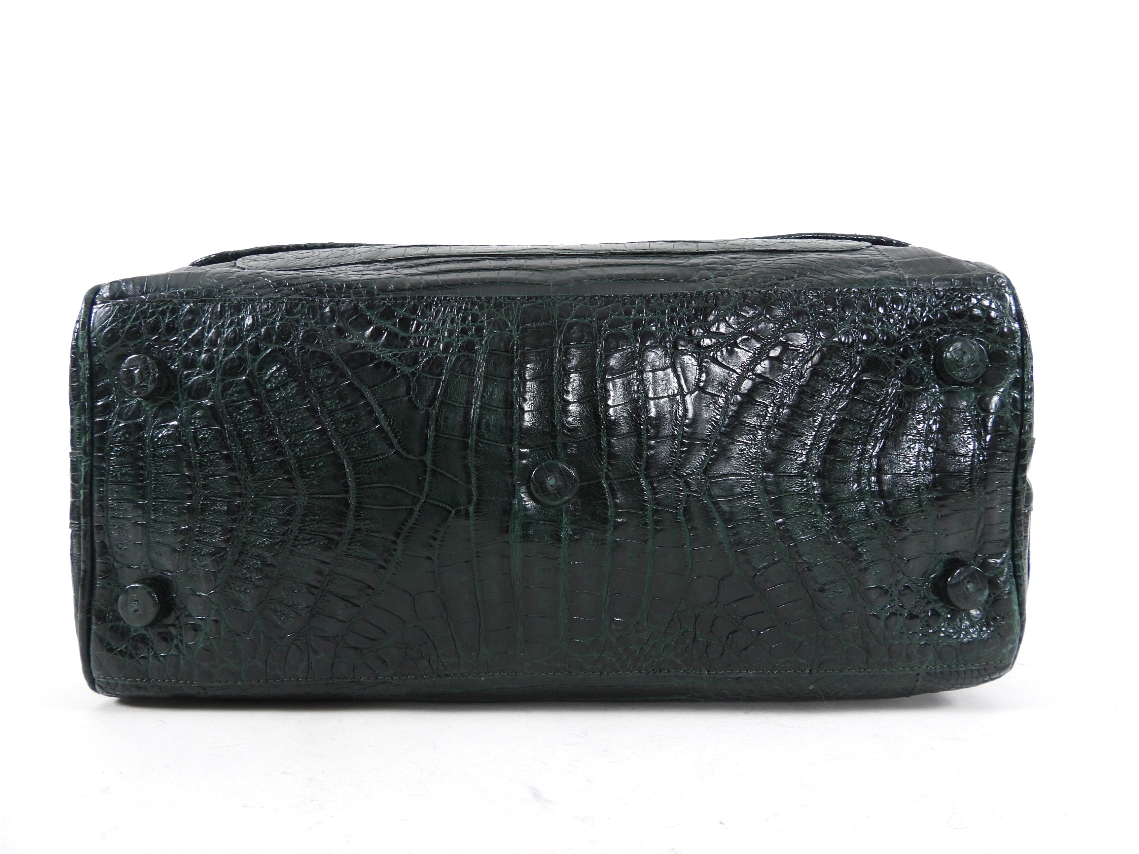 Nancy Gonzalez Dark Green Crocodile Bag
