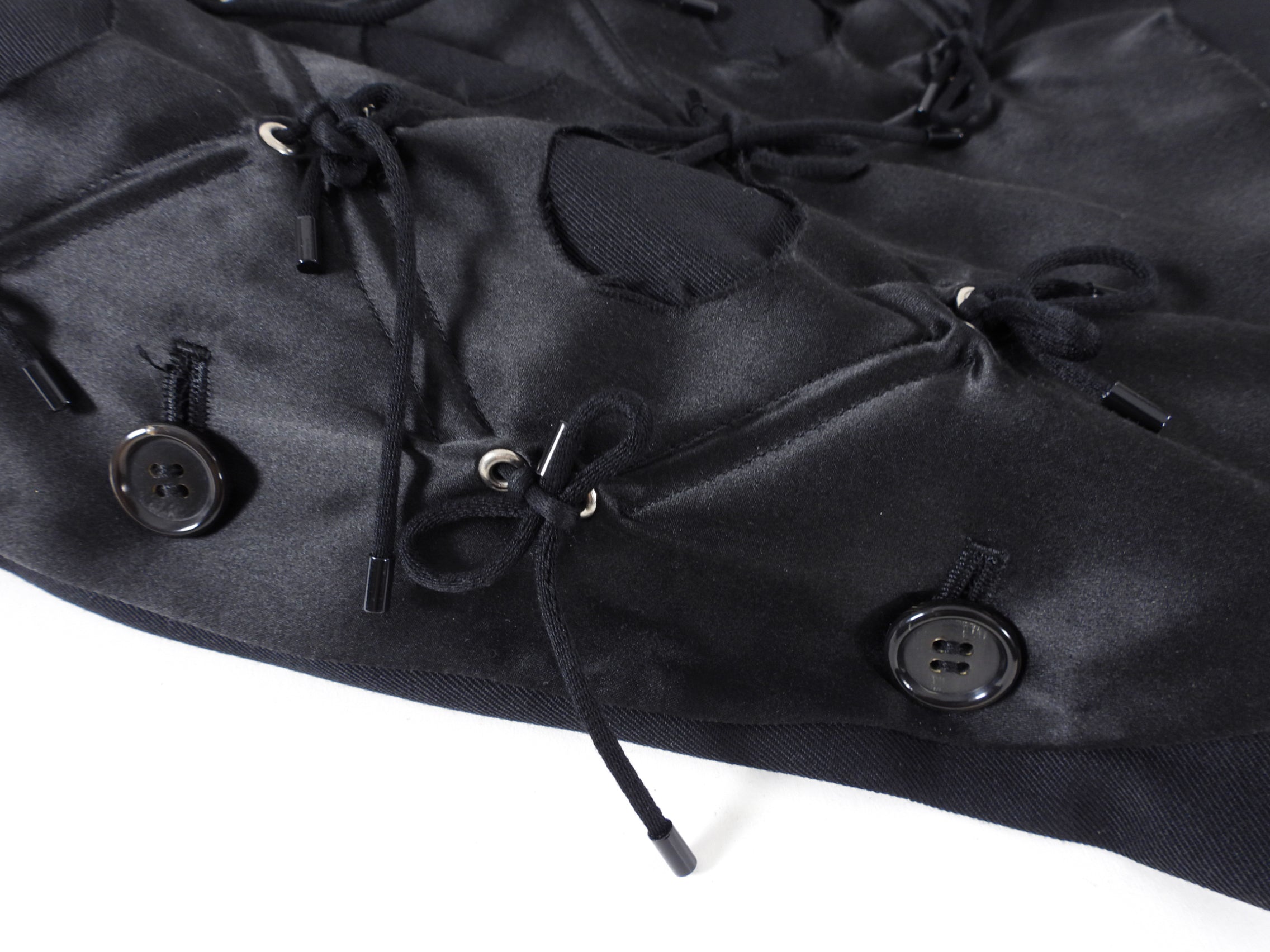 Noir Kei Ninomiya Black Lace Up Detail Jacket - M