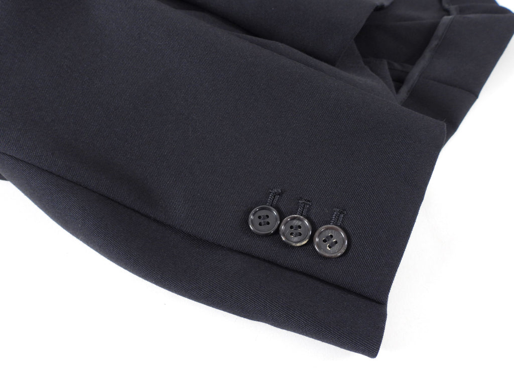Noir Kei Ninomiya Black Lace Up Detail Jacket - M