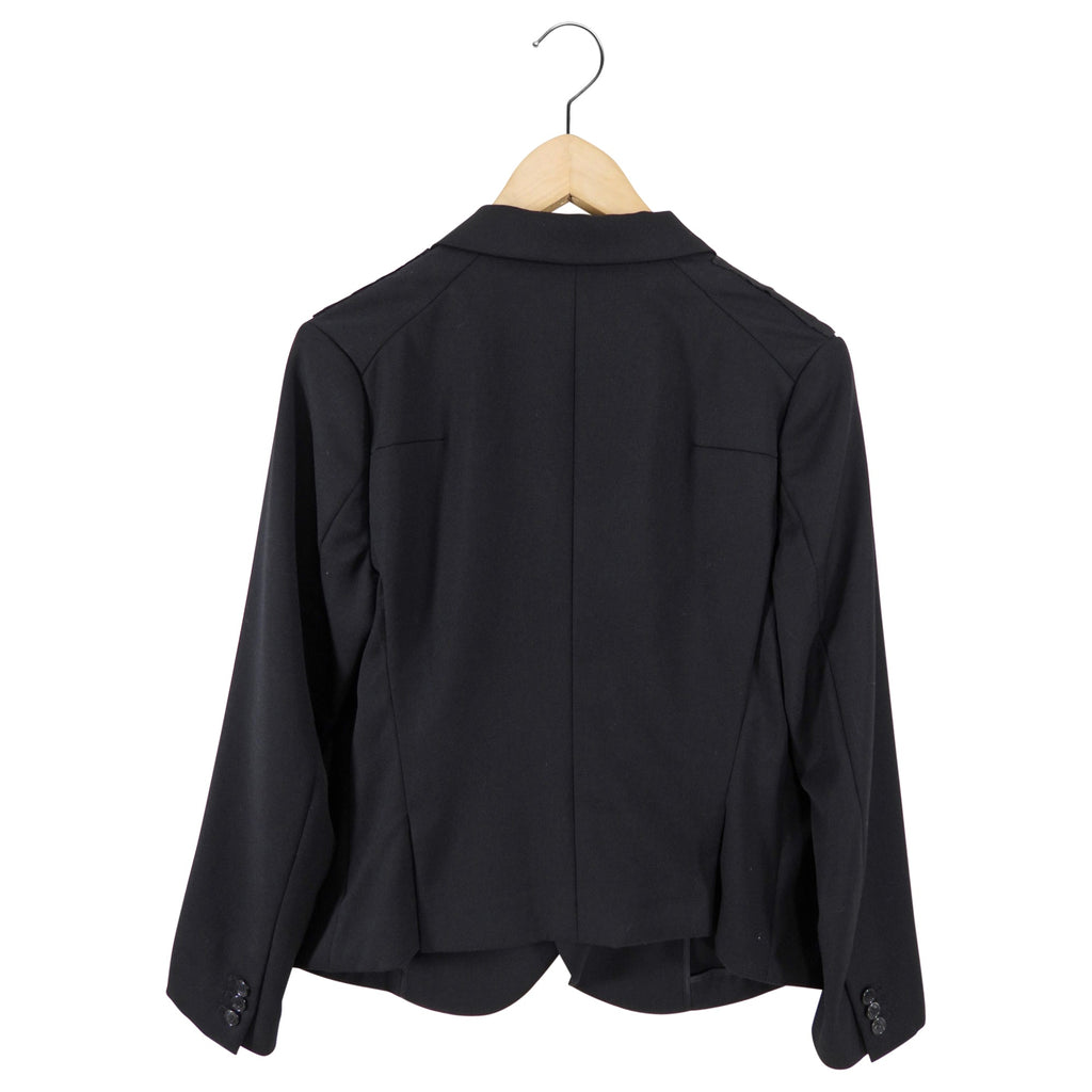 Noir Kei Ninomiya Black Lace Up Detail Jacket - M