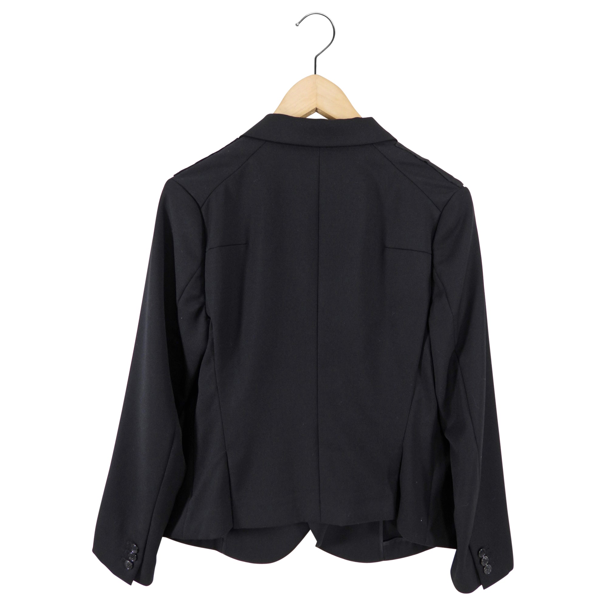 Noir Kei Ninomiya Black Lace Up Detail Jacket - M