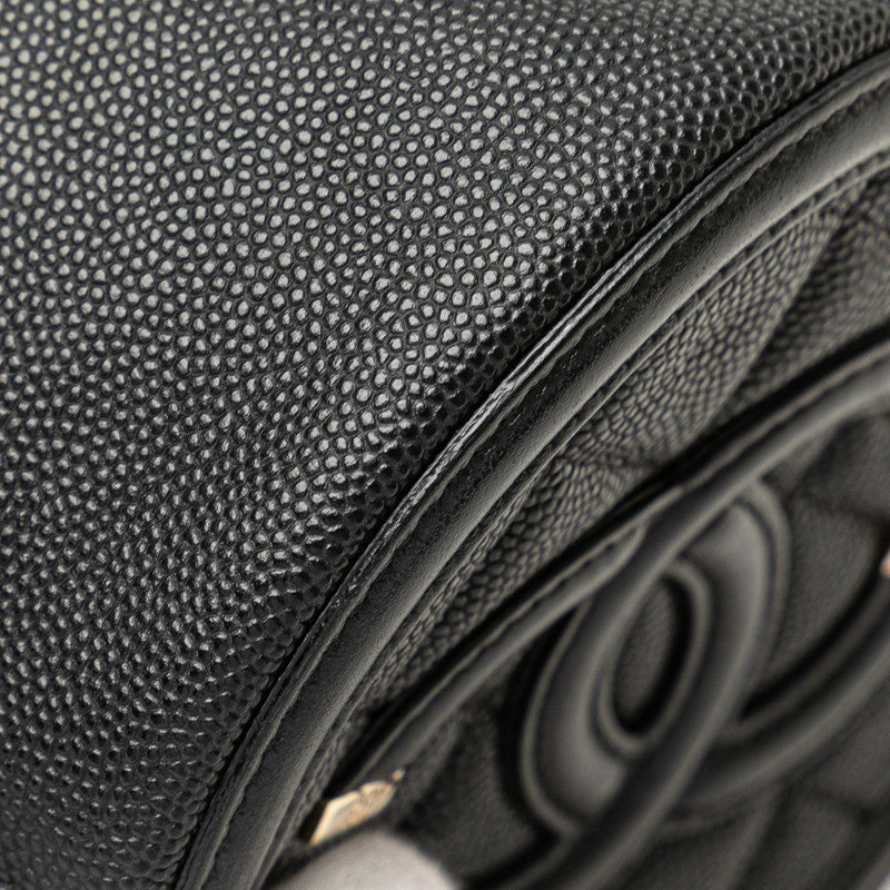 Chanel Coco Mark CC Filigree Matelasse Caviar Shoulder Bag