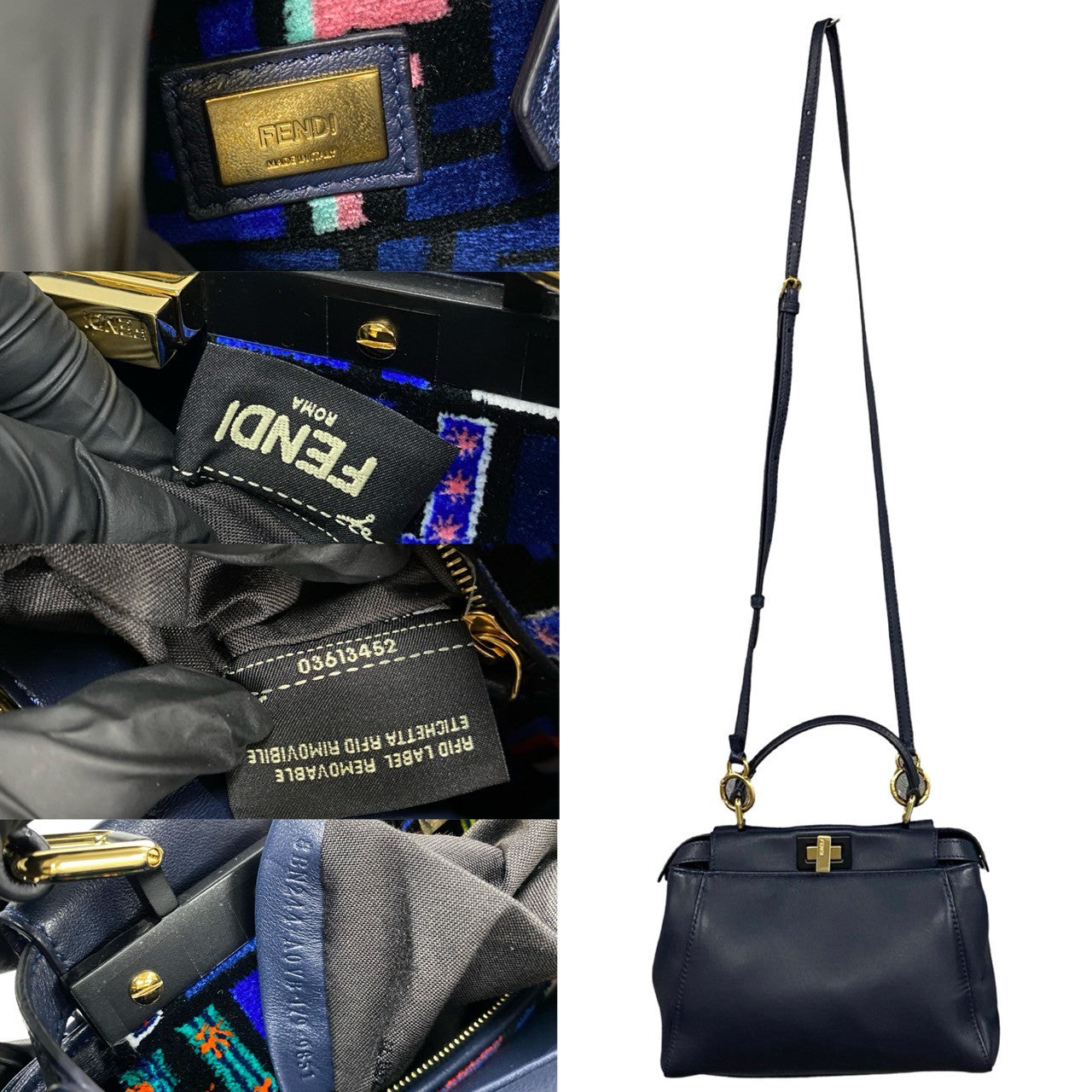 Fendi Peekaboo Leather 2way Bag