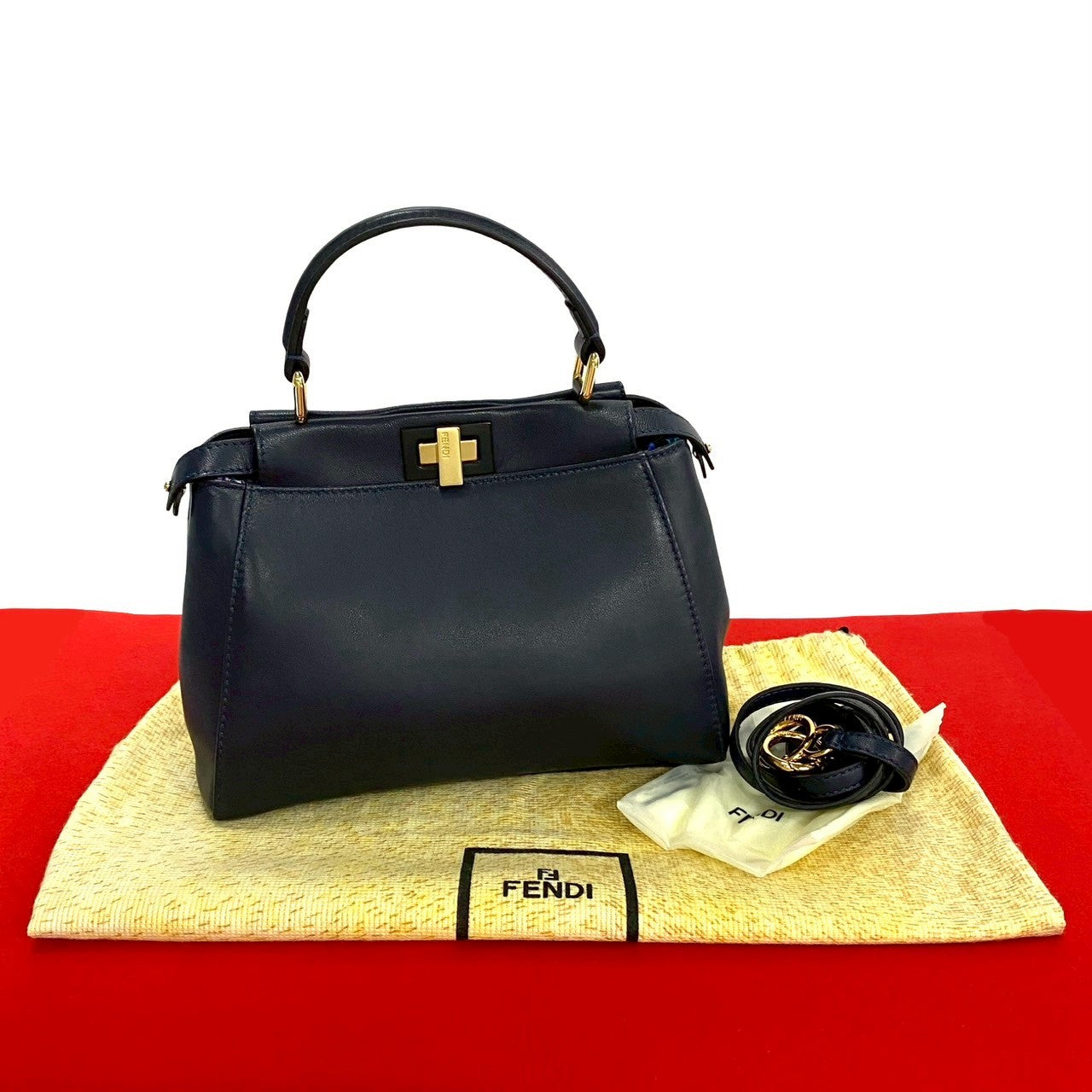 Fendi Peekaboo Leather 2way Bag