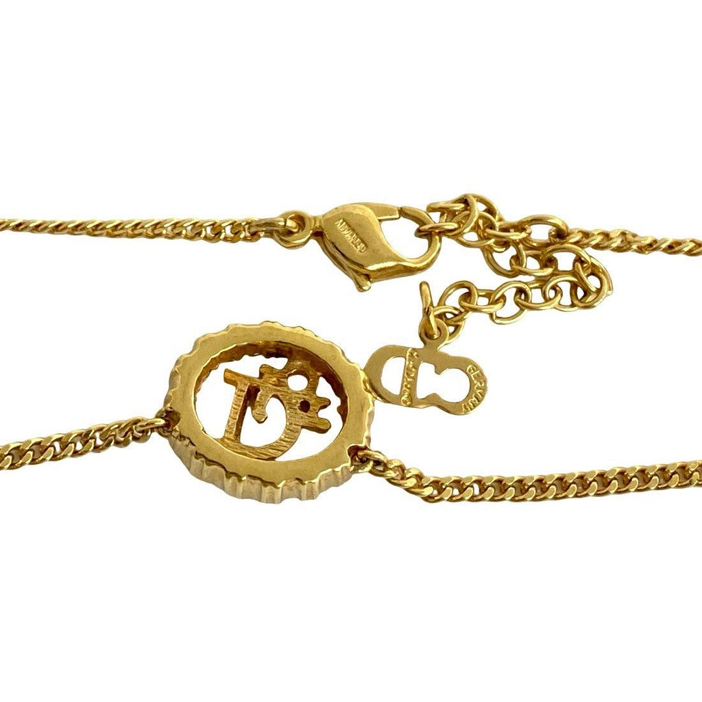 Christian Dior Logo Motif Necklace