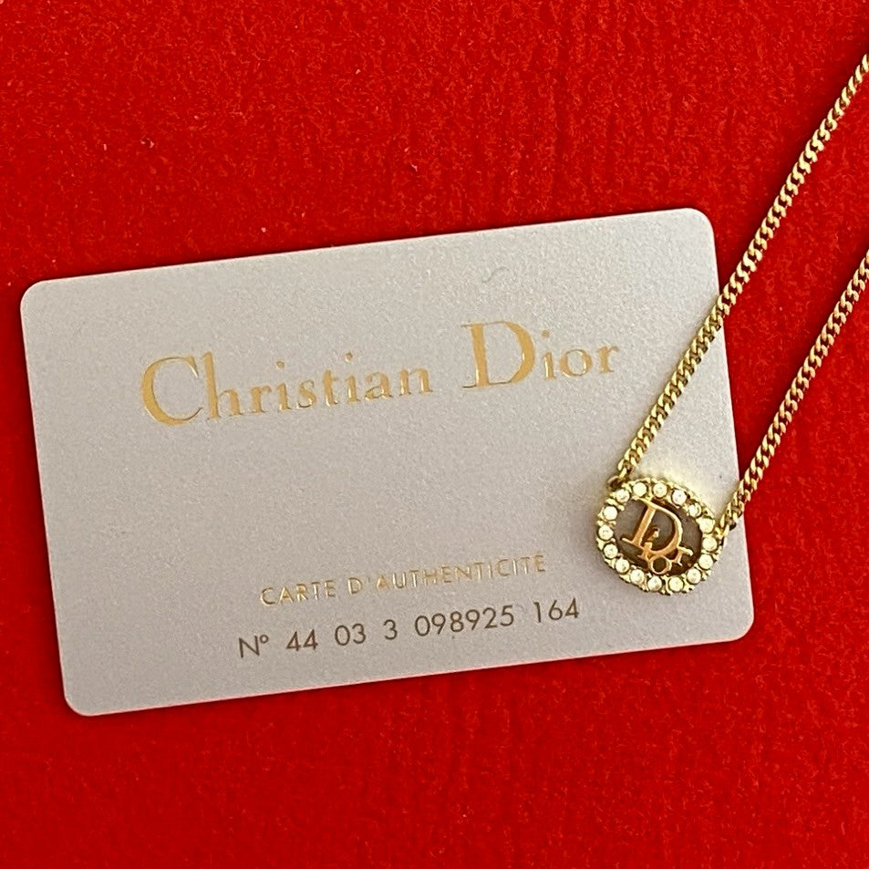 Christian Dior Logo Motif Necklace