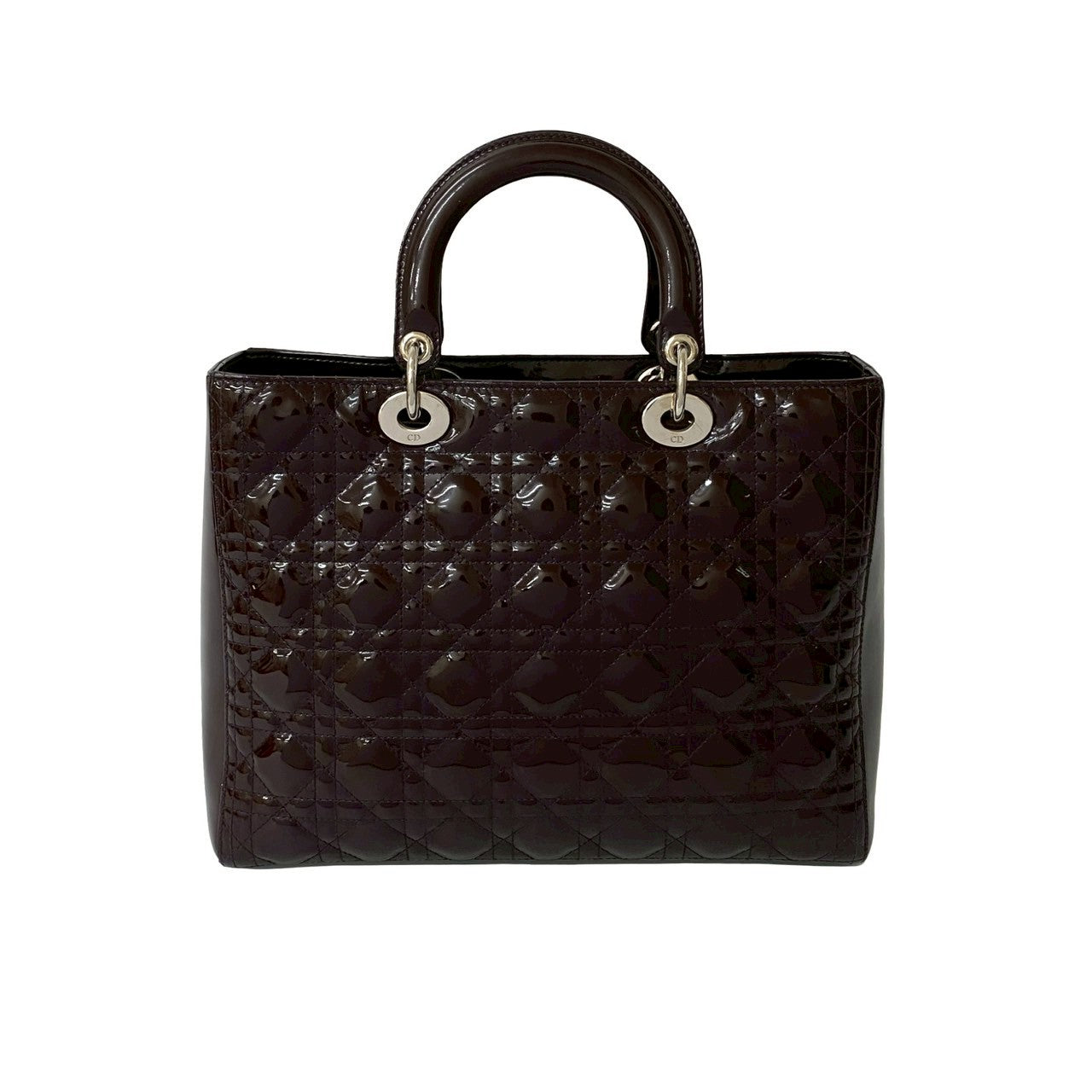 Christian Dior Lady Dior Patent Leather 2way Bag