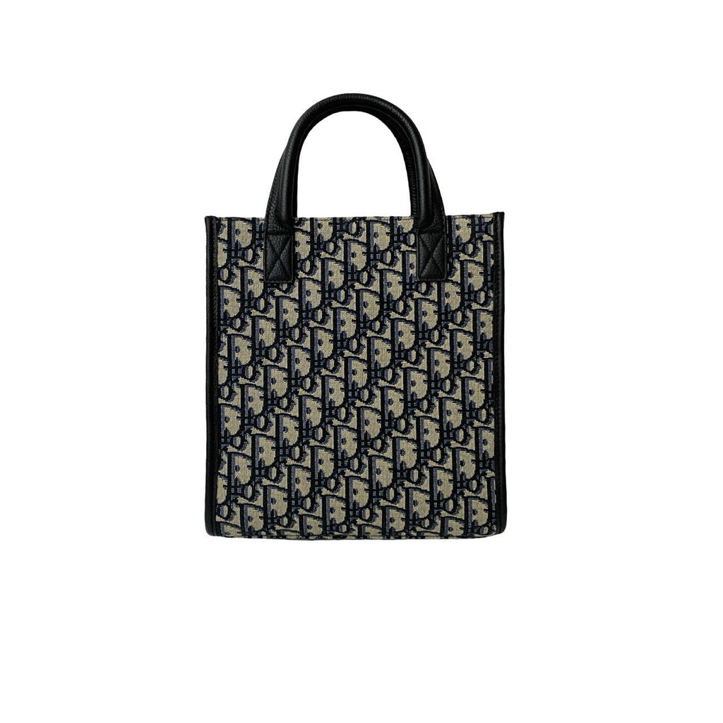 Christian Dior Oblique Leather Canvas 2way Handbag