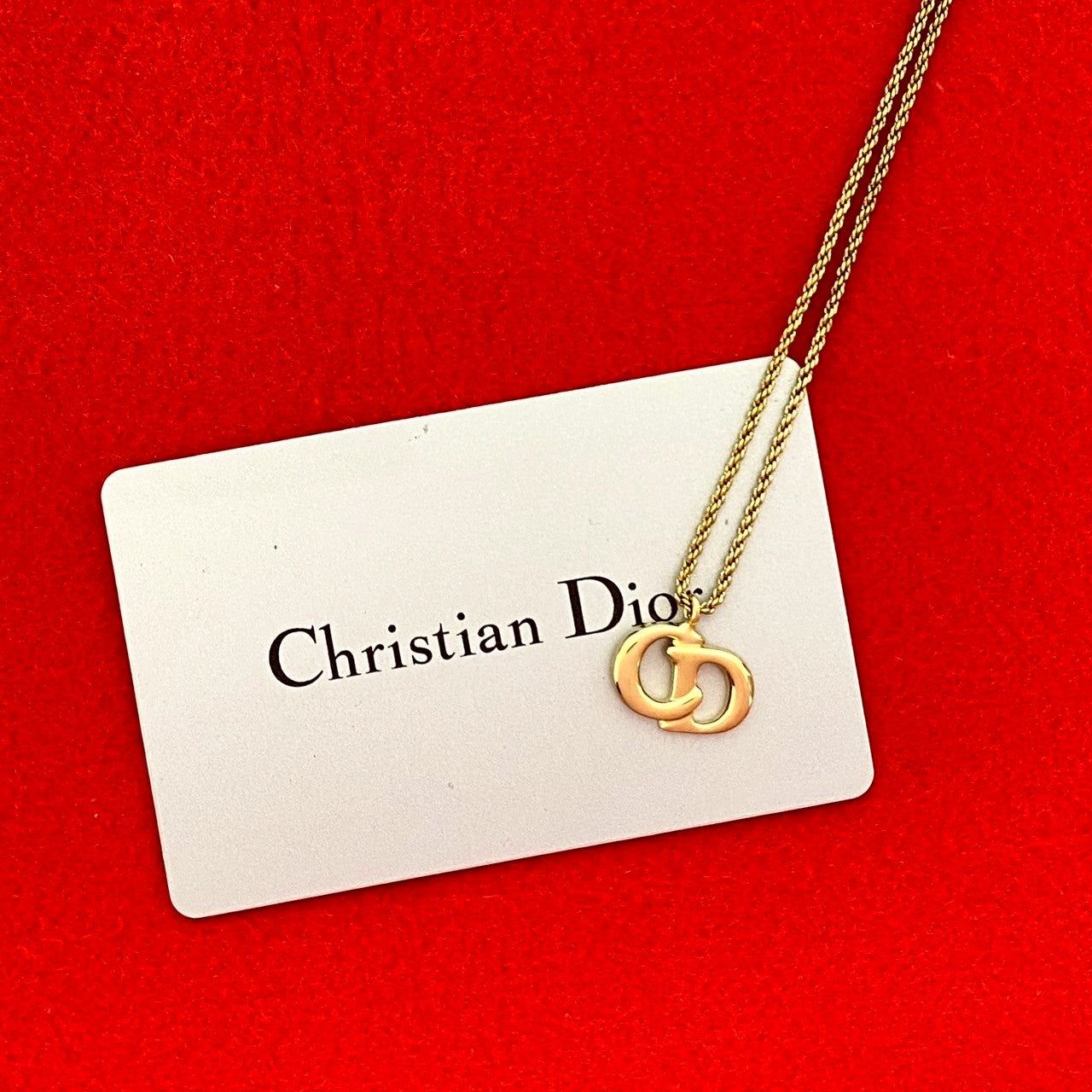 Christian Dior CD Logo Necklace