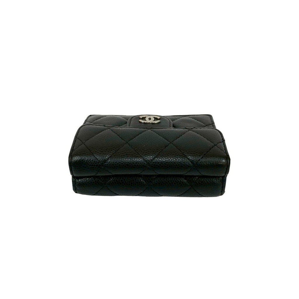 Chanel Matelassé Caviar Leather Trifold Wallet