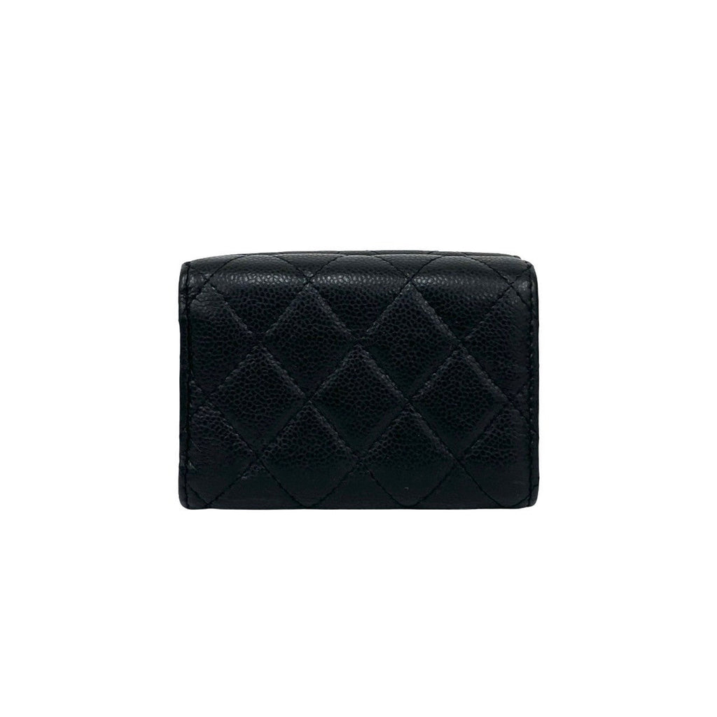 Chanel Matelassé Caviar Leather Trifold Wallet