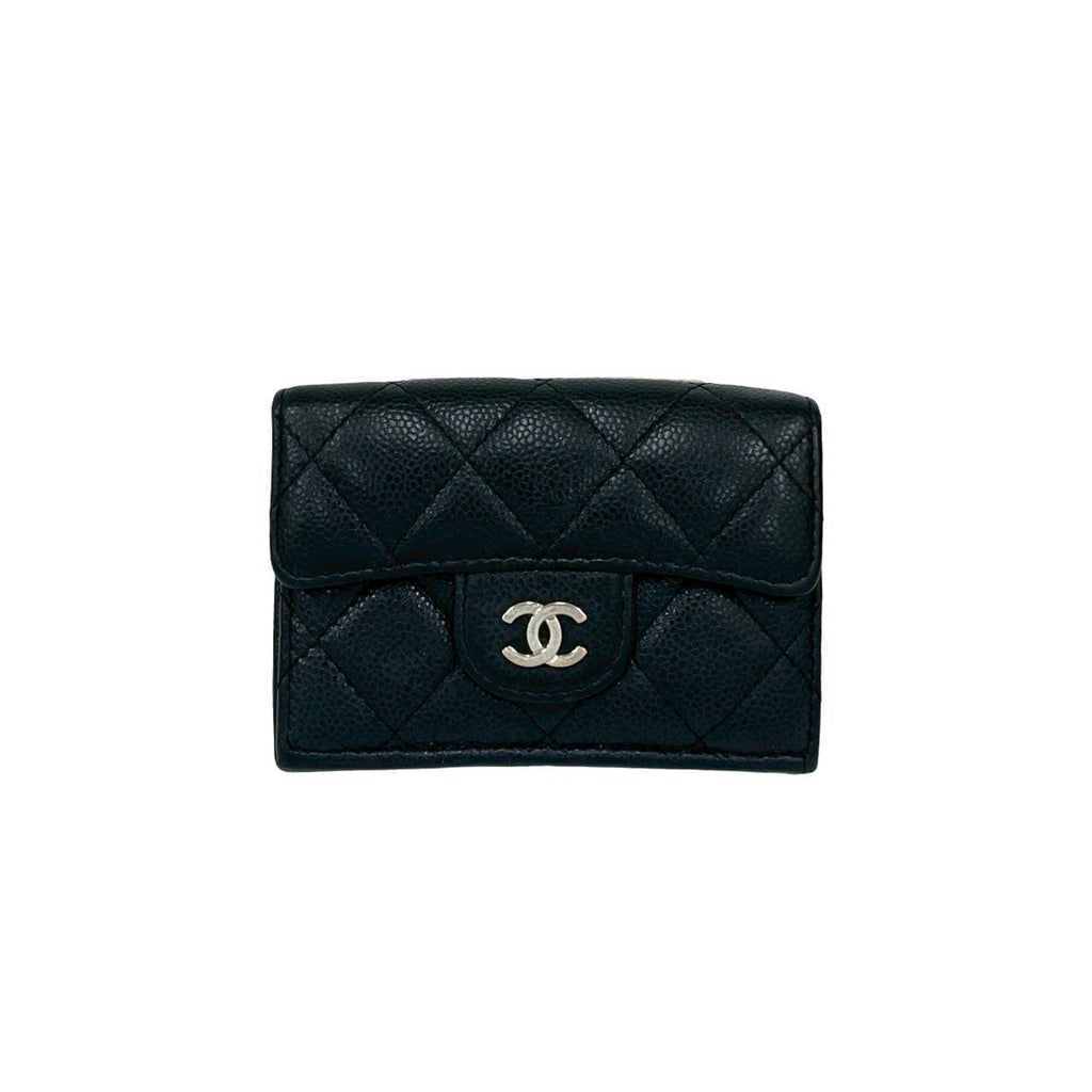 Chanel Matelassé Caviar Leather Trifold Wallet