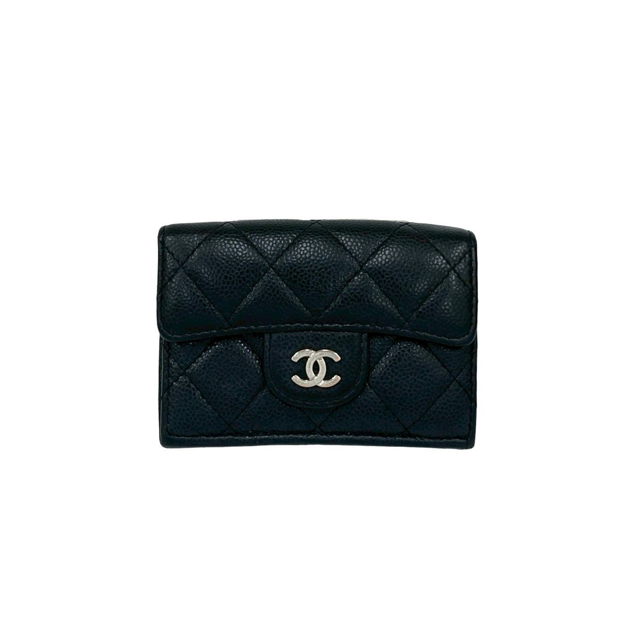 Chanel Matelassé Caviar Leather Trifold Wallet