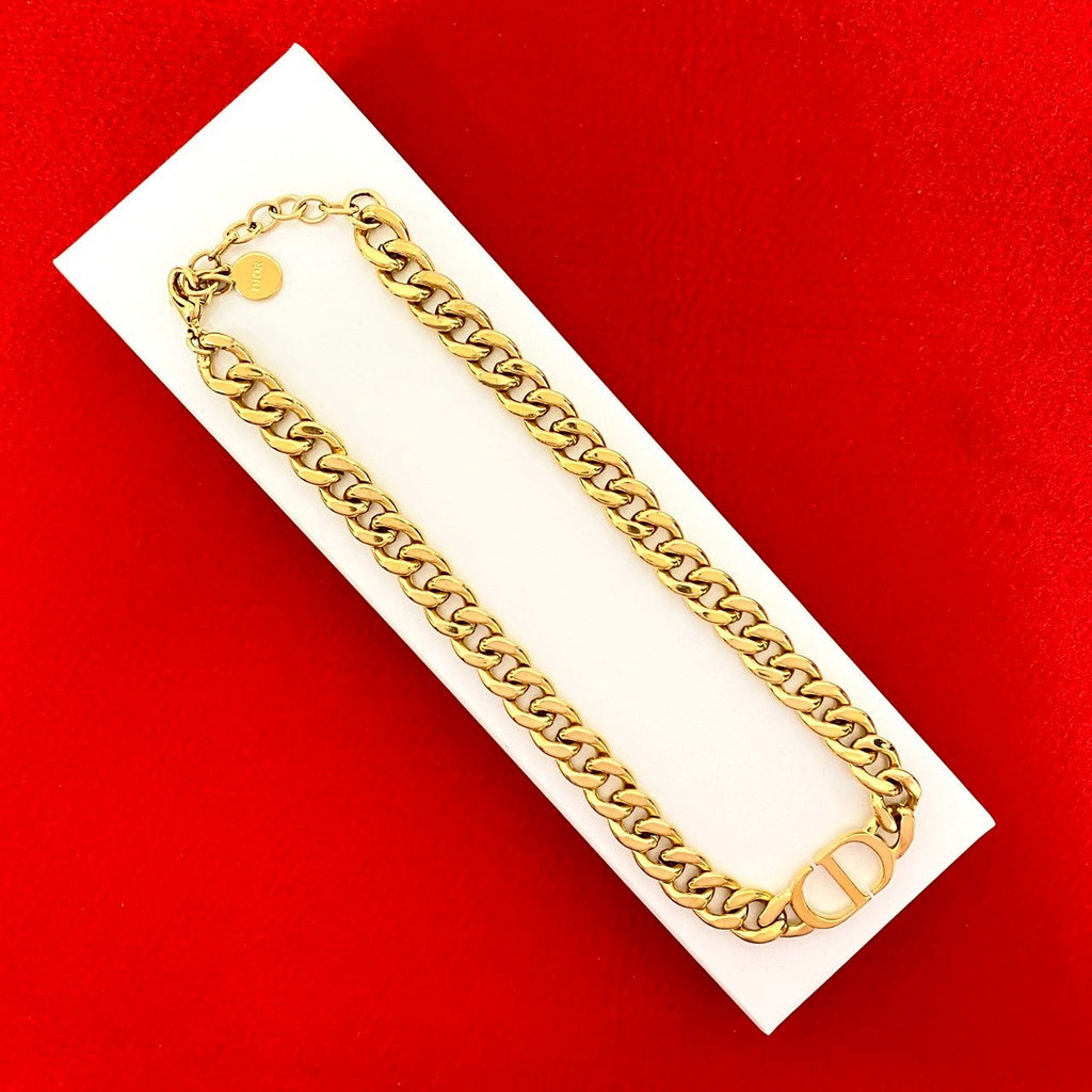 Christian Dior CD Logo Necklace