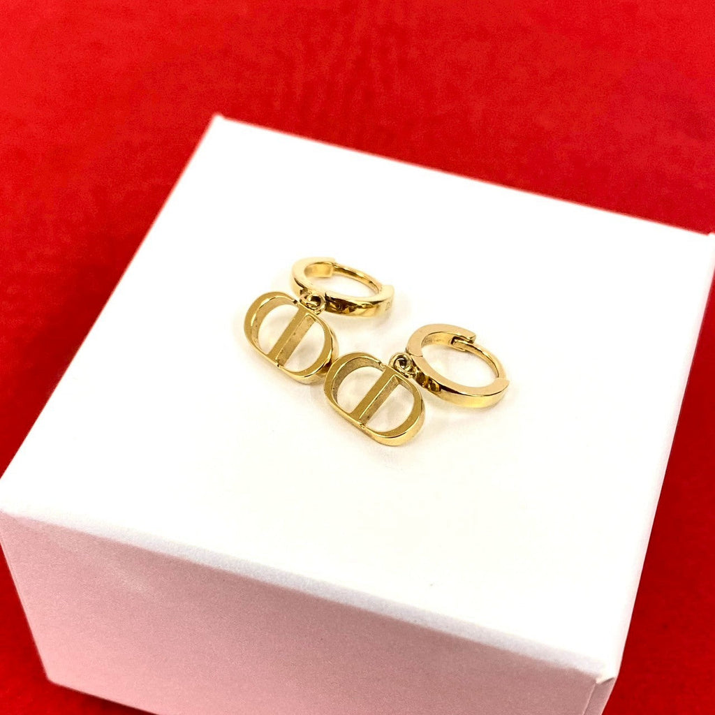 Christian Dior CD Motif Earrings